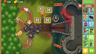 Bloons Tower Defense 6  Dark Castle  Easy  Standard  Primary Only  Deflation  No Lives Lost [upl. by Jo Ann]