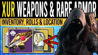 Destiny 2 XURS GODLY LOOT amp 69 STAT ROLL 15th September Xur Inventory  Exotic Glitch amp Location [upl. by Ahsienel]