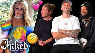 Identifying Britney Spears Justin Bieber and Other Celebs by Their Tattoos  Tattoo Artists React [upl. by Andres329]