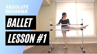 Absolute Beginner Ballet Class 1  Online Ballet Lesson [upl. by Kcirddec]