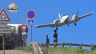 Spectacular landings at St Barts crazy airport  most challenging airport worldwide [upl. by Kehr]