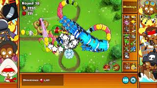 Lets Play Bloons Monkey City Contested Territory Round 59 CRASH Clover Leaf Grass No Commentary 1676 [upl. by Ahsirpac]