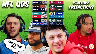 NFL QBS Predict Who Wins Playoff Matchups Playing Madden [upl. by Cthrine]