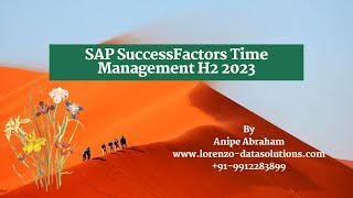 SuccessFactors Time Management H2 2023 sap [upl. by Yderf]