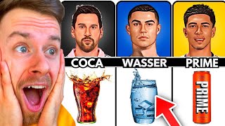 DAS TRINKEN CR7 Messi amp CO am LIEBSTEN 👀🧃 sehr wild [upl. by Krilov250]