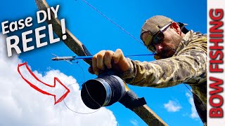 DIY BOWFISHING Setup for Recurve  Easy Step by Step Bow Fishing Reel [upl. by Oirazan]