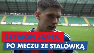 Szymon Jopek po meczu Stal Stalowa Wola  Polonia Bytom [upl. by Ynatirb264]