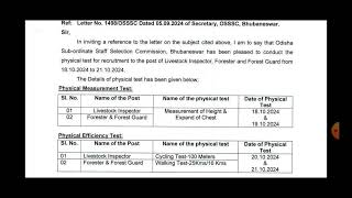 OSSSC conduct physical test for recruitment to the post of LIForester amp forest guard Physical Test [upl. by Dryden]