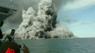 Undersea Volcano Erupts Near Tonga [upl. by Newcomer]