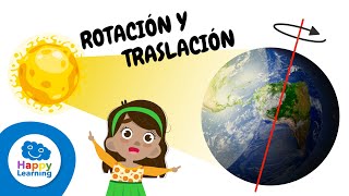 Los Movimientos de la Tierra  ROTACIÓN Y TRASLACIÓN  Happy Learning 🌏🌘☀️ [upl. by Eleaffar]