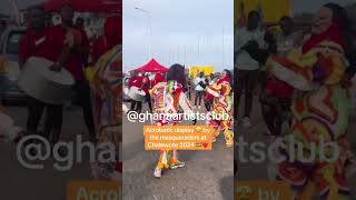 The masqueraders did their thing at Chalewote 2024 🤩🇬🇭 ghanaentertainment masquerade acrobat [upl. by Lacim]