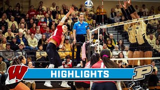 Wisconsin at Purdue  Highlights  Big Ten Volleyball  Nov 17 2023 [upl. by Issac152]