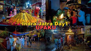 Indra Jatra Day1 2081 4K Upaku  Kathmandu Night Walking Tour 2024 [upl. by Erdda]