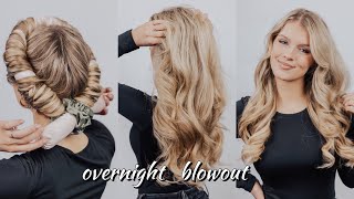 Overnight Blowout EASY heatless curls [upl. by Sucramel]