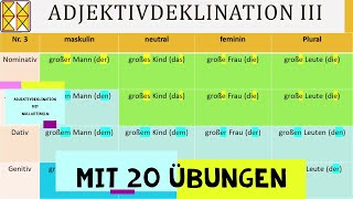 Adjektivdeklination mit Nullartikeln  Deutsche Grammatik [upl. by Lodnar542]