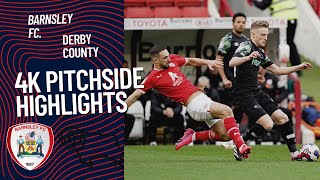 Barnsley FC Vs Derby County  Match highlights 4K pitch side view [upl. by Arrimat]