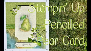 Stampin Up Pencilled Pear Birthday Card [upl. by Dahc]