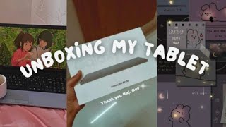 Unboxing My Samsang  Tablet Aesthetic Vlog  unboxing studentsvillagergirl [upl. by Peddada509]