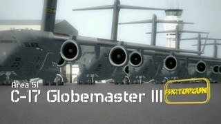 FSX C17 Globemaster III Boeing  USAF large military transport aircraft [upl. by Beckerman]