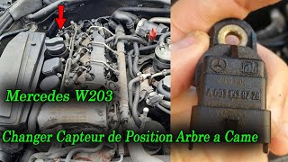 Mercedes W203 changer le capteur de position arbre a came [upl. by Nilra702]