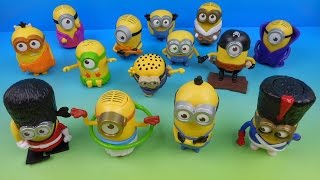 2015 MINIONS MOVIE SET OF 14 McDONALDS HAPPY MEAL COLLECTION TOYS VIDEO REVIEW AUSTRALIAN RELEASE [upl. by Orrin126]