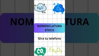 NOMENCLATURA STOCK química nomenclaturadeóxidos nomenclaturaquímica [upl. by Marella]