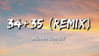 Ariana Grande  3435 Remix Lyrics Feat Megan Thee Stallion amp Doja Cat  Travis Scott Taylor [upl. by Noramac]