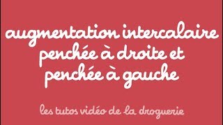 Augmentation intercalaire penchée à droite et penchée à gauche [upl. by Norted518]