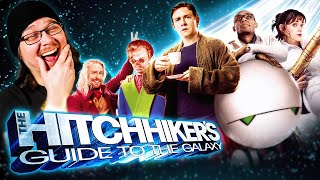 THE HITCHHIKERS GUIDE TO THE GALAXY MOVIE REACTION amp REVIEW  First Time Watching [upl. by Autrey]