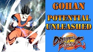 Dragon Ball FighterZ  Gohans potential unleashed mechanic [upl. by Ybab]