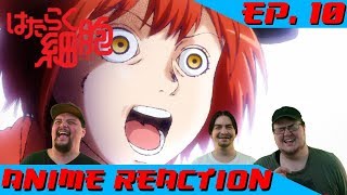 Anime Reaction Hataraku Saibou Ep 10 [upl. by Wie]