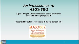 Introduction to the Ages amp Stages Questionnaires Social Emotional ASQSE2 August 2024 [upl. by Einnor835]