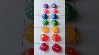 Popping 14 Polkadot Water Color Balloons Reverse Video Asmr [upl. by Irtimid592]