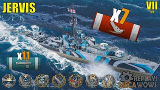 Destroyer Jervis 7 Kills amp 142k Damage  World of Warships Gameplay [upl. by Jovitah]