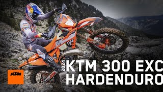 Take on the extreme with the 2024 KTM 300 EXC HARDENDURO  KTM [upl. by Neemsaj583]