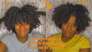 Cuidando o meu cabelo depois das tranças de postiçobox braids [upl. by Frantz]