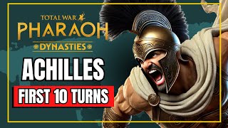 ⚔️ First Look at ACHILLES ⚔️ Total War PHARAOH Dynasties Gameplay Campaign Review [upl. by Nelav]