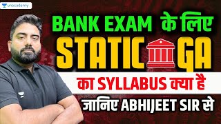 Bank Exams के लिए Static GA का Syllabus क्या है  Abhijeet Mishra [upl. by Norud]