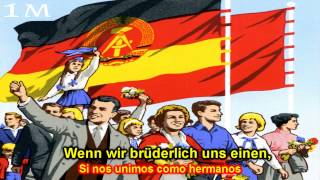 Himno de Alemania Oriental subtítulos en español y en alemán [upl. by Ednew]