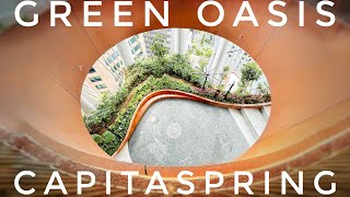 Green Oasis  Capitaspring  Walking Tour  Things to do  Singapore 4K [upl. by Inger]