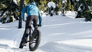 Winter Fat Biking in Perfect Snow Conditions  Canada [upl. by Anitsyrk]