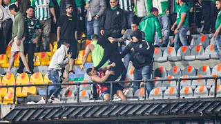 Pelea entre hinchas de Junior y Nacional  Futbol colombiano [upl. by Ranilopa]