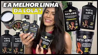 LINHA MORTE SÚBITA LOLA COSMETICS  TESTEI O KIT COMPLETO EM UM CABELO COM ALISAMENTO  Larisse Gama [upl. by Yruam]