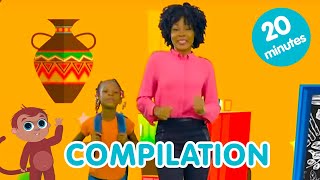 🌴 Compilation de comptine africaine pour enfants  Les amis de Boubi S1 🐒 [upl. by Freemon]