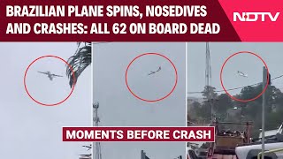 Brazil Plane Crash Video Passenger Plane With 62 On Board Crashes In Brazils Vinhedo [upl. by Ehsiom768]