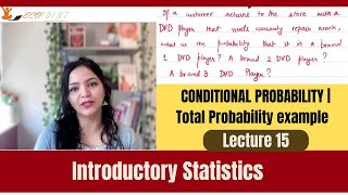 Probability Conditional Probability  Concept of Total Probability through example 15 [upl. by Winson615]