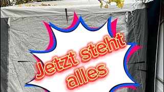 46 Jahre alten Wohnwagen Vorzelt abspannen [upl. by Areemas]