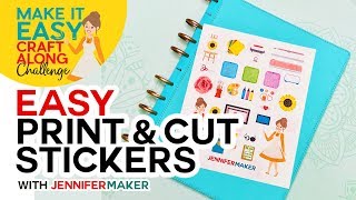 Easy Print amp Cut Stickers on a Cricut [upl. by Amal]