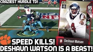 DESHAUN WATSON IS ELECTRIFYING HURDLES THREE PLAYERS Madden 18 Ultimate Team [upl. by Atinrahc436]