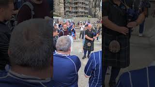 Flower of Scotland  Lone Piper outside Cologne Cathedral [upl. by Ricker]